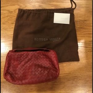 Bottega Veneta Red Top-Handle Clutch